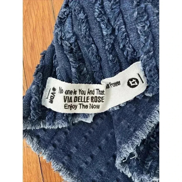 VDR Via Delle Rose Italian Shorts Size 28 Denim With Hat Size L - Picture 2 of 9